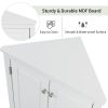 Triangle Bathroom Storage Cabinet with Adjustable Shelves, Freestanding Floor Cabinet for Home Kitchen